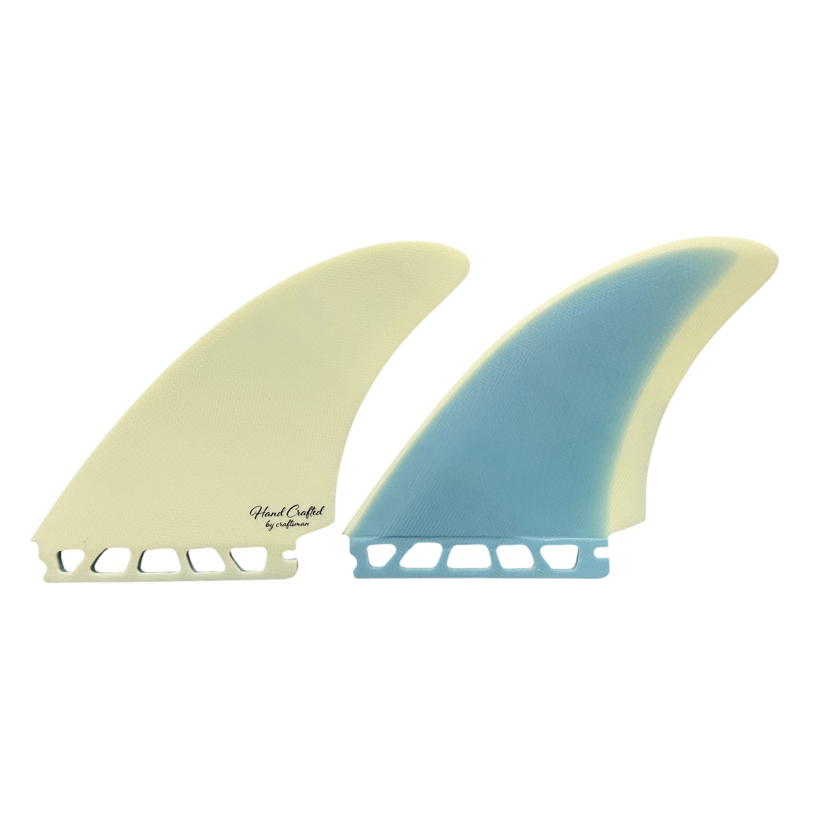CRAFTSMAN FIN TWIN DRIVE ツインフィン キールフィン FCS FUTURES グラスファイバー VOLAN サーフィン（BLUE/YELLOW）
